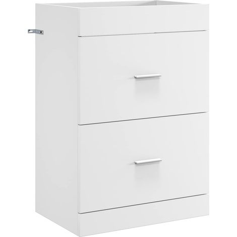 vidaXL Mobiletto da Bagno Sotto Lavabo Bianco 56 x 37,5 x 81 cm