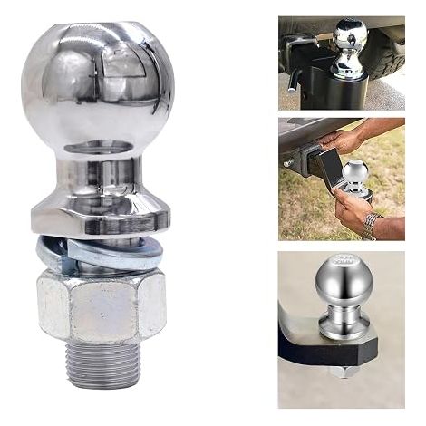 Ball Joint Bolt Tow Ball 50mm 3.5T Ball Joint Farm Rail Quad Tow Hitch Straight Ball Bolts Farm Rail For Quad ATV Van Tractor M22 (1/5)