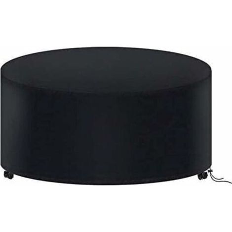 Schutzhülle für runden Gartentisch 180 x 90 cm, wasserdichte Gartenmöbelabdeckung, 210D Oxford-Abdeckung für runden Außentisch, TRIMEC