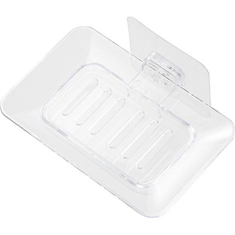 Porte-savon mural de douche durable, sans perçage, pour buanderie, baignoire ou balcon. (1/5)