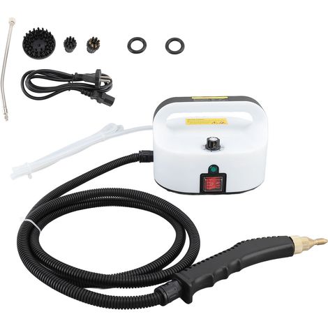 Nettoyeur vapeur haute température sous pression, portable, avec têtes de brosse pour voiture, cuisine et salle de bain, noir et blanc, prise UE 220 V (1/5)