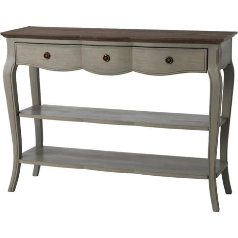 Amadeus - Console 2 tiroirs beige en bois L110 cm Maddy (1/3)