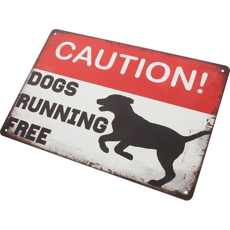 Hundewarnschild mit Vorgebohrten Löchern und Hoher
