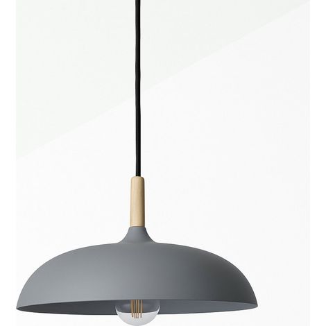 Lámpara Colgante Redonda "MELA" Moderna E27 - Gris