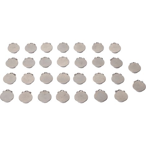 30 attaches-suces en acier inoxydable rond pour bébé, anti-rouille et résistants, clips métalliques pour pousses dentaires (lot de 30) (1/5)