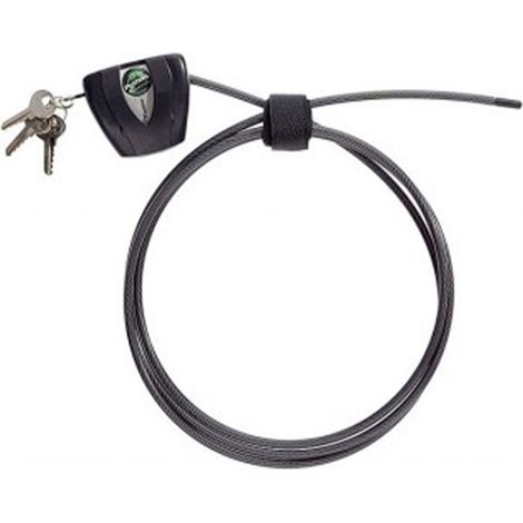 Cable de acero trenzado, python, ajustable, con llave, ø0,5 x 180 cm, blister