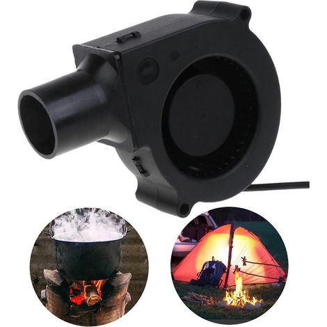 Ventilateur de barbecue électrique pliable pour barbecue, camping et pique-nique en plein air (1/4)