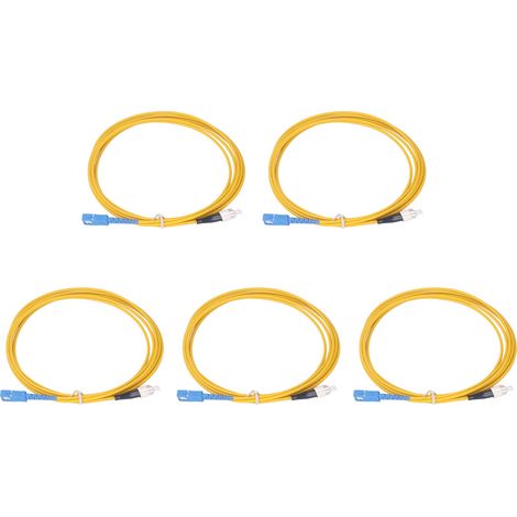 5 Câbles de Connexion Fibre Optique Internet, Qualité Professionnelle, Gain LSZH Sans Halogène à Faible Émission de Fumée (1/5)