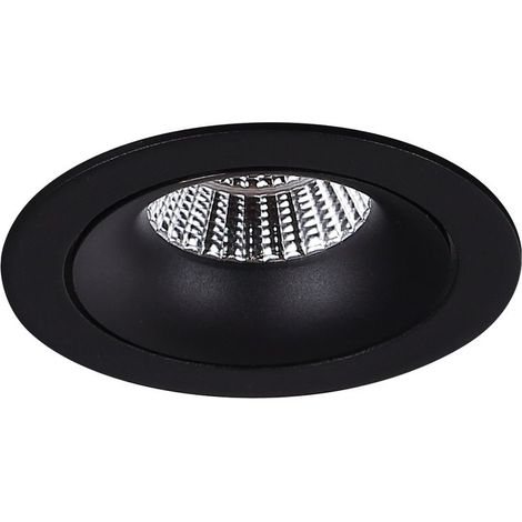 Faretto incasso dimmerabile nero tondo LED 8W ARYA Maxlight (1/3)