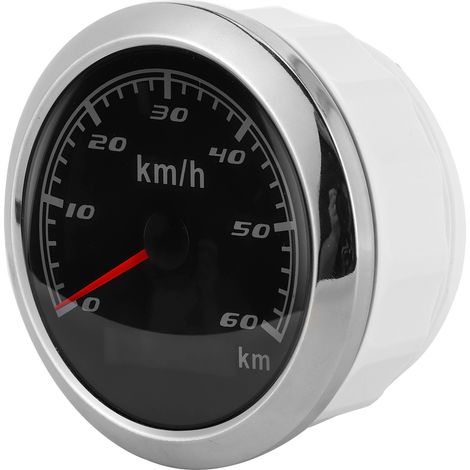 85-mm-GPS-Tachometer (60 km/h), IP67 wasserdicht, universell einsetzbar für Schiffe, Yachten, Autos und Motorräder, schwarzes Zifferblatt (1/5)