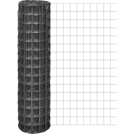 Clôture en acier Euro 10 x 1,5 m grise