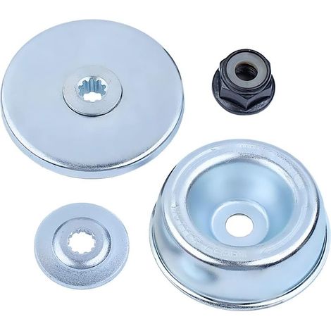 Adaptateur de Lame pour Tête de Débroussailleuse FS120/200/250/FS120 et Plus de Modèles, Plate Lame + Plaque Poussée + Rondelle Butée + écrou 4 in 1 Kit (1/5)