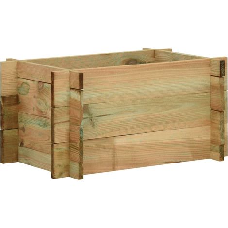 Jardinière Bois de Pin 40 X 40 X 32 cm. Très tendance. Jardin, Patio, Balcon (1/5)