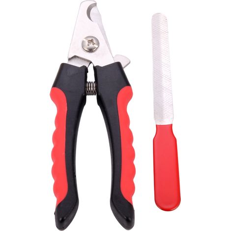 Coupe-ongles et lime pour animaux, Coupe-ongles et lime pour animaux, Coupe-ongles pour animaux - Rouge (1/4)