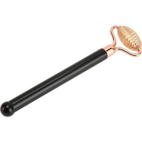 Rouleau de massage facial pour raffermir la peau, réduire les poches, atténuer les ridules et fonctionner silencieusement grâce à sa finition en alliage. (1/5)