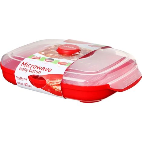 Sistema Easy Bacon contenitore per microonde rosso 0,95 L