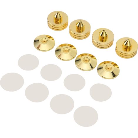 Lot de 4 pointes de découplage antidérapantes en alliage de zinc pour enceintes et amplificateurs. (1/5)