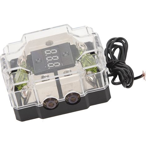 Boîtier de distribution stéréo avec porte-fusible numérique 4GA IN 4GA OUT 100A pour auto, bateau, yacht et camping-car (1/5)