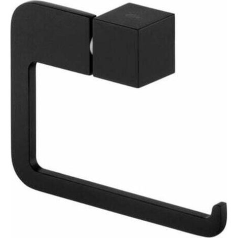 Wall paper holder modern toilet wall roll holder black powder coated zamak (1/2)