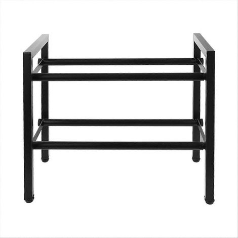 Étagère à chaussures extensible à 2 niveaux, empilable et réglable, pour placard, rangement de chaussures en métal pour entrée. (1/5)