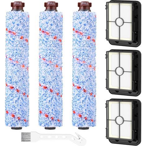 pour aspirateur Bissell CrossWave 3 en 1 C3 Pro 3555N, 3 brosses multi-surfaces 1868 + 3 filtres 1866 pour aspirateur Bissell (1/5)