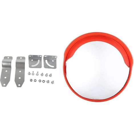 Miroir Réfléchissant Extérieur 45CM pour la Sécurité Routière avec Visière Anti-Pluie - KZQ (1/5)