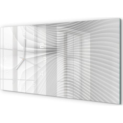 Horloge Murale Maison 60x30 cm Design Panoramique Salon Cuisine Bureau Lignes d'abstraction (1/5)