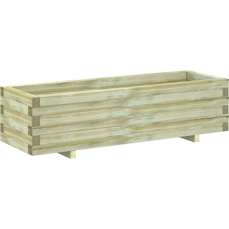 Lit surélevé-Jardinière surélevée-Bac de jardin surélevé 120 x 40 x 30 cm Bois Rectangulaire (1/5)