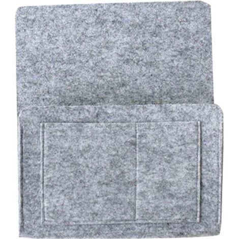 royaluxe - 2PCS Sac de rangement en feutre, sac de rangement pour sac suspendu canapé de chevet, gris clair (1/4)
