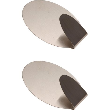 Ganchos de acero inoxidable autoadhesivos  45 x 70 mm  1,5 kg  2 piezas (1/4)