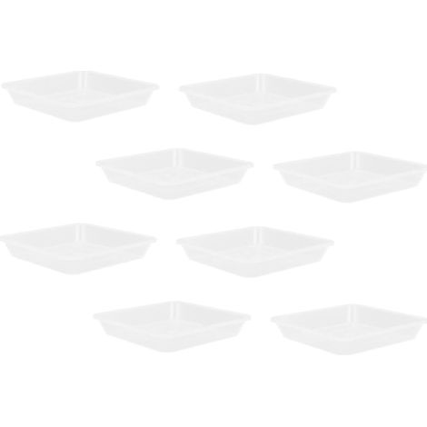 8 pièces Soucoupes Carrées Épaissies pour Pots de Fleurs Lot de Plateaux Plastiques Résistants Anti-Fuite Protège-Sol Éclaboussures Faciles à et Polyvalents pour (1/5)