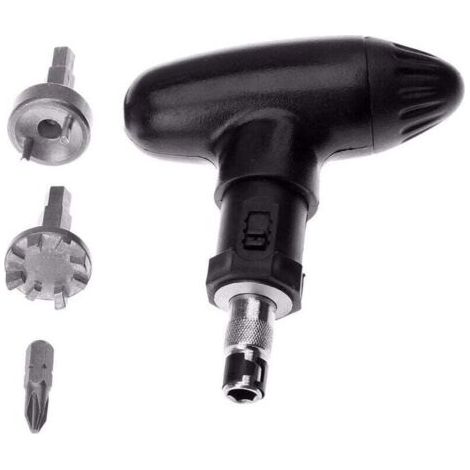 Outil de démontage et de réglage à cliquet pour crampons de golf, crampons durables en acier inoxydable, poignée en plastique. (1/4)