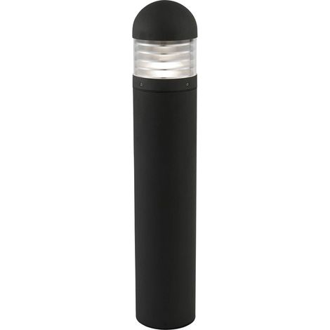 Searchlight Bronx - Borne d'extérieur à 1 ampoule noire avec diffuseur en polycarbonate IP65, E27 (1/3)