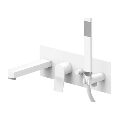 Mitigeur de bain encastré mural en blanc mat Paffoni TILT TI001BO Blanc mat (1/2)