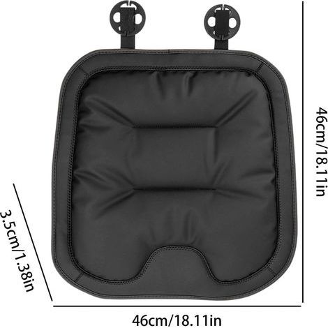 Vordersitzkissen 4647cm, aus Nappaleder, rutschfest, ergonomisch, atmungsaktiv und komfortabel, schwarz. (1/5)