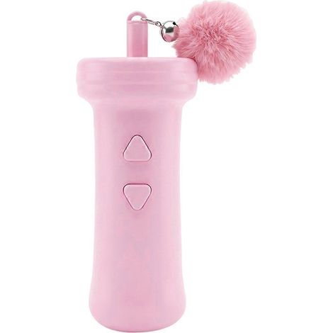 Baguette de pêche électrique rétractable pour chats avec leurres en peluche interchangeables (rose) (1/5)