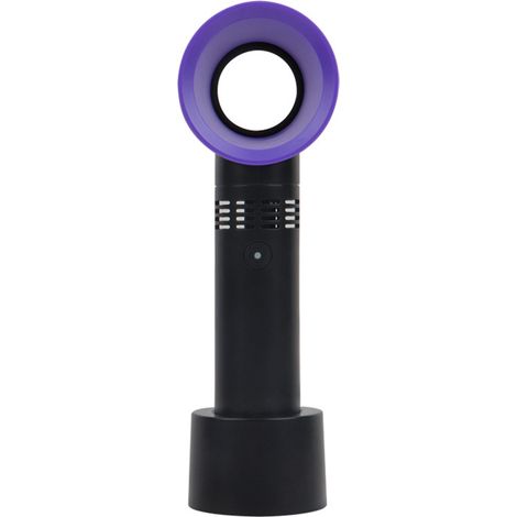 Mini Ventilateur Sans Pales - Rechargeable USB - 3 Vitesses - Pour Extensions de Cils - 1200 mAh - Avec Support et Câble USB