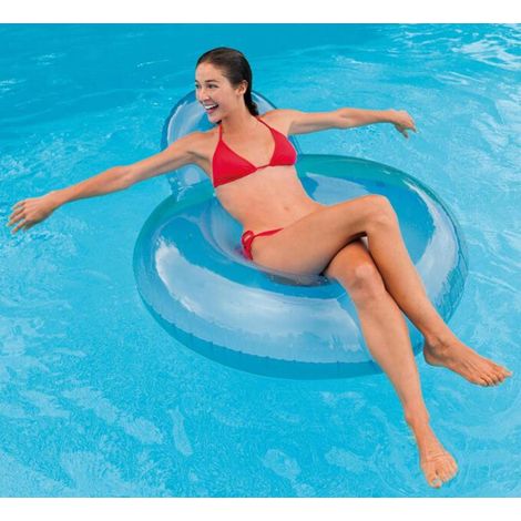 Intex aufblasbare Lounge Pool Sessel Schwimmsitz blau
