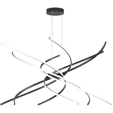 Lustre Led Moderne Tornado 88W 5 950 Lm Noir - Lumière Blanche Naturelle - Suspension (1/7)