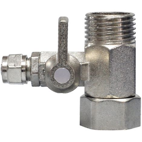Absperrventil, Absperrventil T-Adapter 3/8 x 3/8 x 1/4 zum Anschluss von 2 Geräten (1/5)