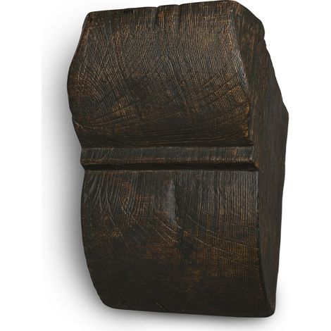 DECOSA Console pour poutre 12 x 12 cm - polyuréthanne - couleur chêne foncé - 1 pce