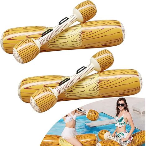 Bouee Piscine, 4 in 1 Matelas Gonflable Piscine, Portable Hamac d'eau Gonflable, Fauteuil Gonflable de Piscine, Manuelle Jouets de Piscine pour Plage Partie Vacances (1/5)