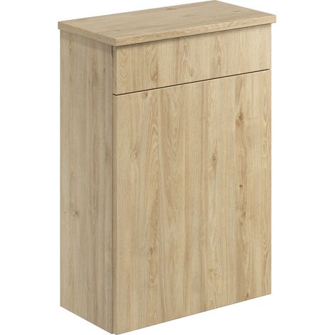 Orbit Aubrey Back to Wall WC Unit 500mm Wide - Davos Oak (1/2)