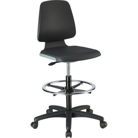 Sedie Labsit 4 Plastica In Pelle Color Antracite Con Ruote