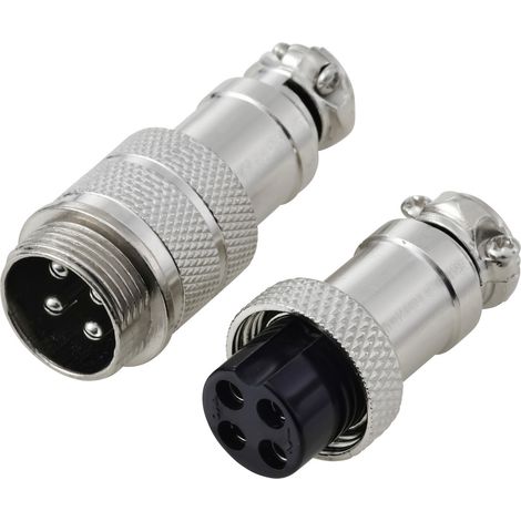 TRU COMPONENTS TC-13895604 Rundsteckverbinder Stecker, Buchsenkontakt Gesamtpolzahl: 4 Serie (Rundst