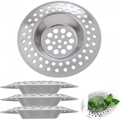 4 Passoires Filtre Évier Inox 70x50x7mm, Grille tamis filtrant (1/4)