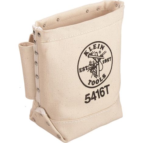 Sac en toile pour rangement de boulons avec boucles à épingles, connexion tunnel de ceinture, crème, 25,40 cm (1/5)