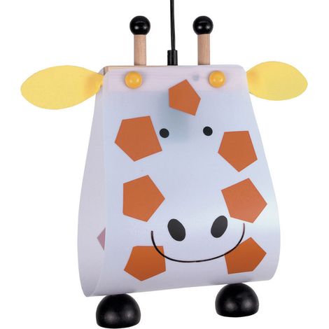 Witzige Kinderzimmerlampe tierisch leuchtende Pendelleuchte GIRAFFE (1/5)