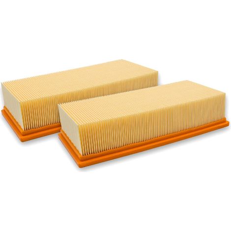 vhbw 2x filtro a pieghe piatte compatibile con Kärcher NT 65/2 Eco Tc, 65/2 Eco, 65/2 Ap Me, 65/2 Ap, 72/2 Eco Tc aspirapolvere - Elemento filtrante