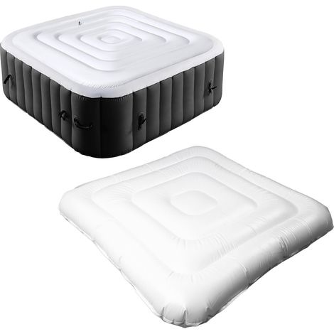 Couverture de Piscine Inflable pour Extérieur Protection Contre la Poussière et l'Eau Housse Carrée pour Spa Baignoire (1/5)